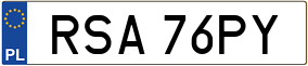 Trailer License Plate